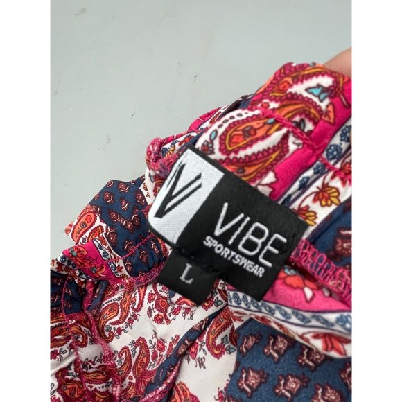 vibe sportswear swim cover shorts sheer lace floral elastic waist pink blue READ - Picture 4 of 4